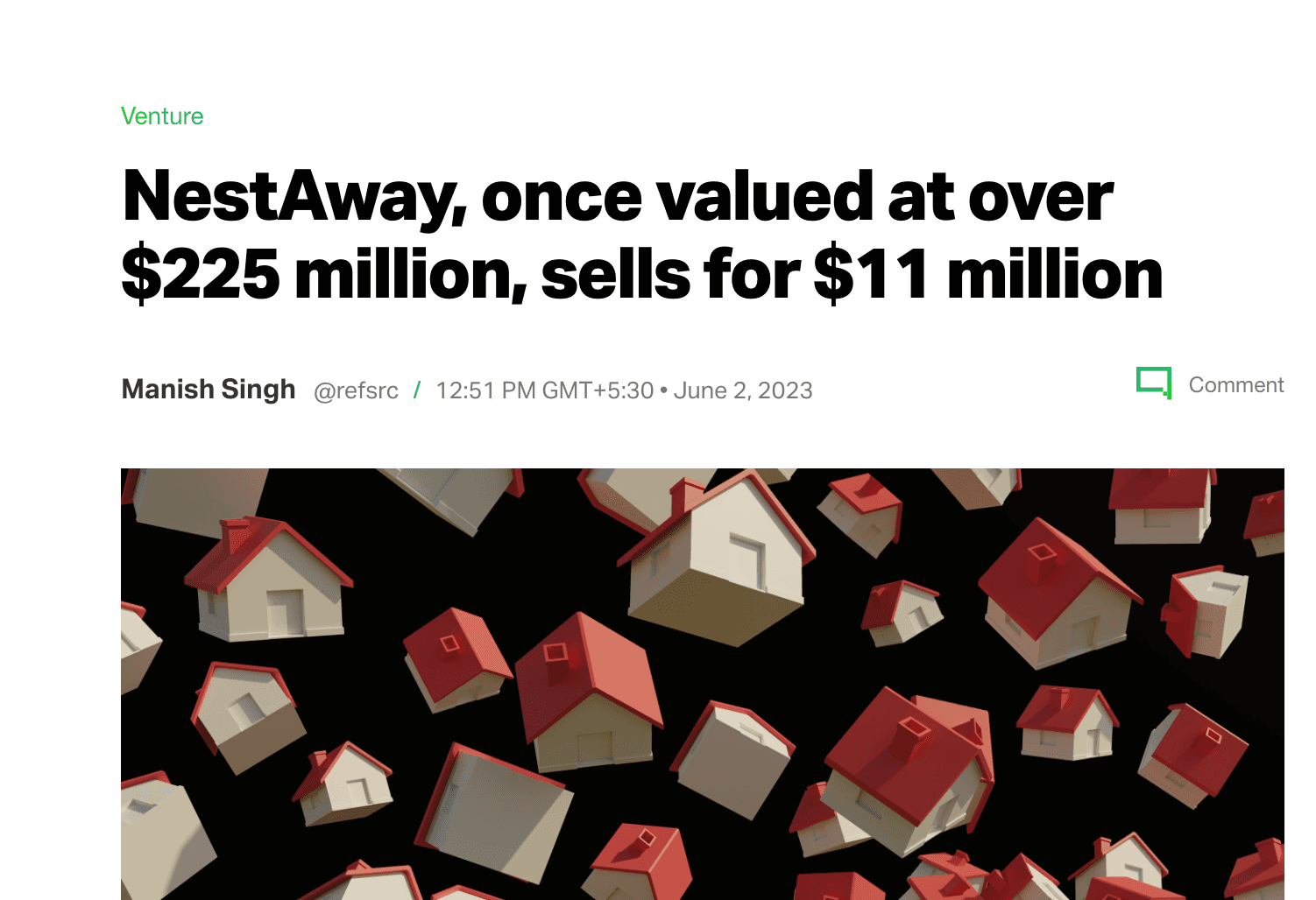 PropTech firm Aurum is acquiring NestAway, a once high-flying Indian startup operating in the same space, for up to $10.9 million, in a deal that marks a near complete erosion in value for the startup’s investors.